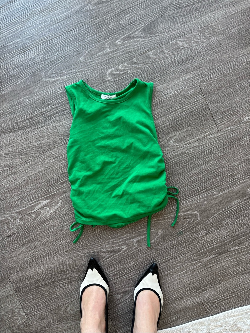 Women’s Sleeveless Ruched Tank Top - Green